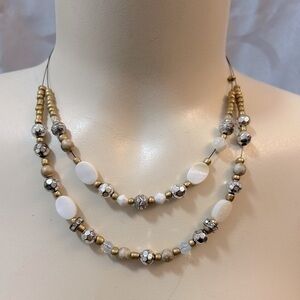Multi layer stone bead necklace. Excellent condition.